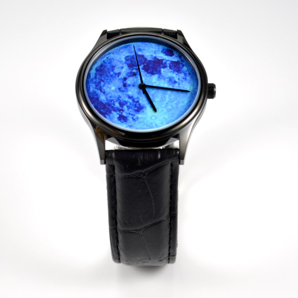 月球手錶 (藍色) 黑殼 I 男女兼用 I 全球免運 第4張的照片