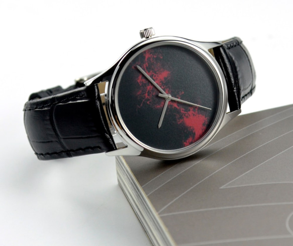 簡約黑面(火焰)手錶 - 全球免運費 第3張的照片