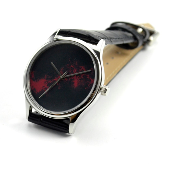 簡約黑面(火焰)手錶 - 全球免運費 第5張的照片