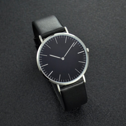 經典簡約手錶 黑面 -中性設計 - 全球免運 第3張的照片