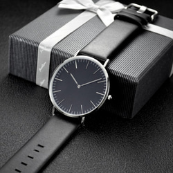 經典簡約手錶 黑面 -中性設計 - 全球免運 第4張的照片