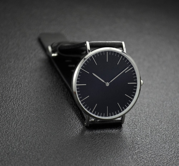 經典簡約手錶 黑面 -中性設計 - 全球免運 第5張的照片
