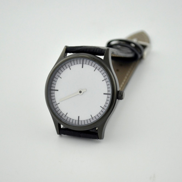 慢活(Slow time) 手錶 黑殼灰面 - 全球免運 第3張的照片