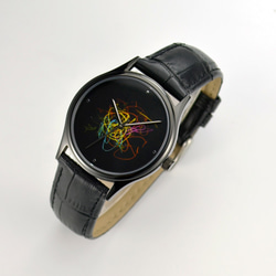 亂塗亂畫(彩色)手錶 黑殼 - 中性設計 - 全球免運費 第5張的照片