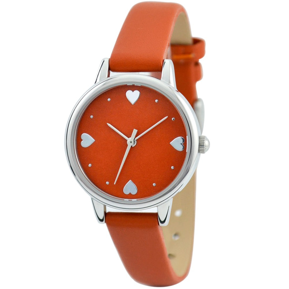 母親節 - 女裝優雅氣質手錶 心形 橙色 女裝 免運費 第1張的照片