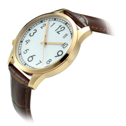 逆時針手錶 玫瑰金殼 - 大裝 - 全球免運 第2張的照片