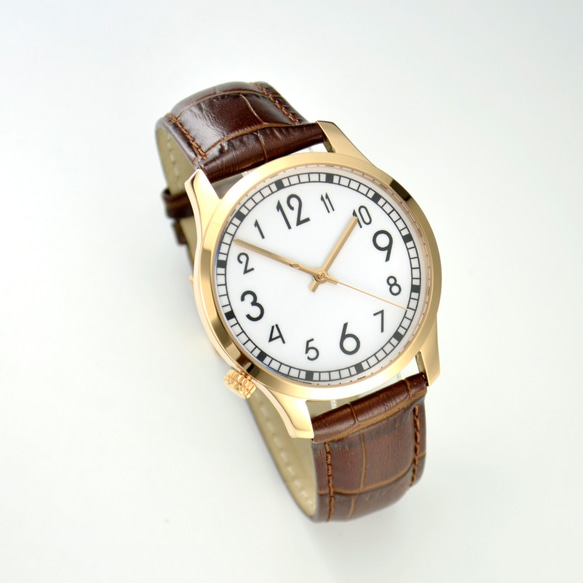 逆時針手錶 玫瑰金殼 - 大裝 - 全球免運 第4張的照片