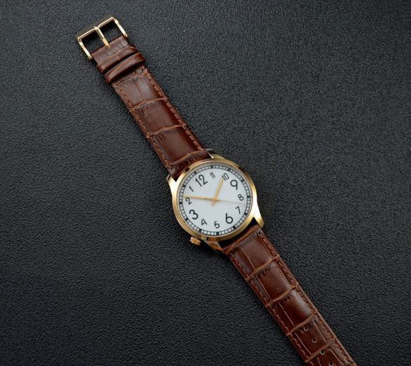 逆時針手錶 玫瑰金殼 - 大裝 - 全球免運 第5張的照片