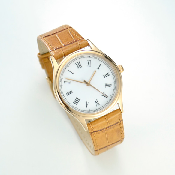 逆時針手錶 羅馬字 玫瑰金殼 - 全球免運 第3張的照片