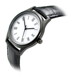 逆時針手錶 羅馬字 黑殼 - 全球免運 第2張的照片