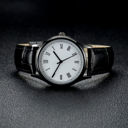 逆時針手錶 羅馬字 黑殼 - 全球免運 第4張的照片