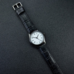逆時針手錶 羅馬字 黑殼 - 全球免運 第5張的照片