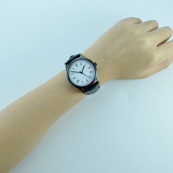 逆時針手錶 羅馬字 黑殼 - 全球免運 第6張的照片