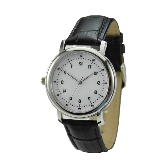 逆時針手錶 優雅小數字 - 中性 - 全球免運 第1張的照片