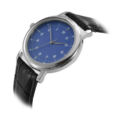 逆時針手錶 優雅小數字 藍面 - 中性 - 全球免運 第2張的照片