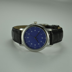 逆時針手錶 優雅小數字 藍面 - 中性 - 全球免運 第3張的照片