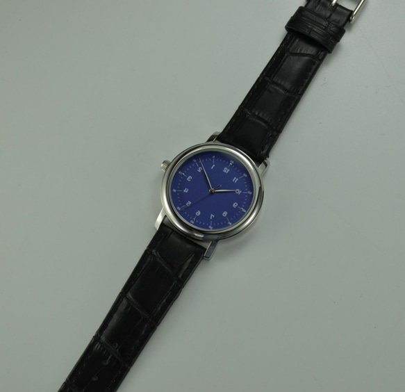 逆時針手錶 優雅小數字 藍面 - 中性 - 全球免運 第5張的照片