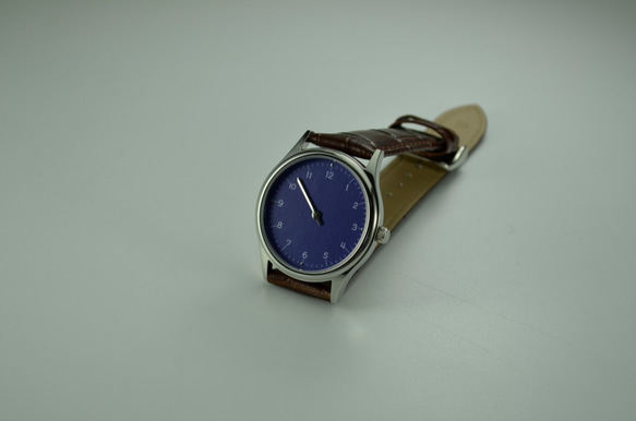 慢活(Slow time) 手錶 優雅數字 藍面 - 中性設計 - 全球免運費 第4張的照片