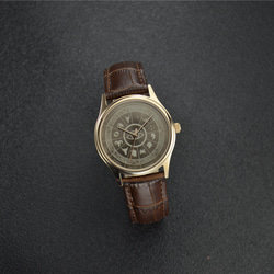 12星座盤手錶  (太陽紋) 玫瑰金 - 中性 - 全球免運費 第4張的照片