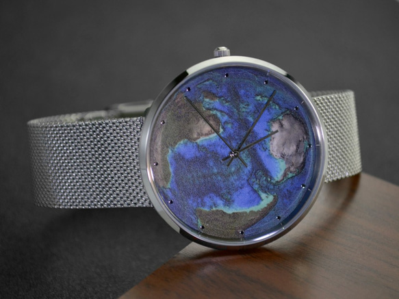 藍地球手錶 配米蘭帶 全球免運 第3張的照片