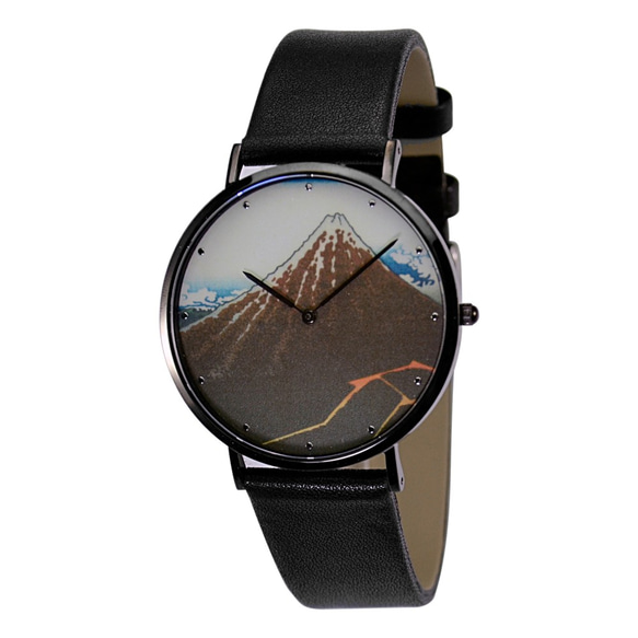 名前のない浮世絵時計（山下ホワイトレイン）薄型デザイングローバル送料無料 1枚目の画像