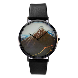 名前のない浮世絵時計（山下ホワイトレイン）薄型デザイングローバル送料無料 6枚目の画像