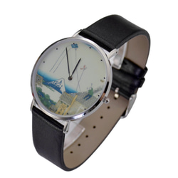 名前のない浮世絵時計（江都駿河町にある三井のスケッチ3枚）薄型デザインで世界中に送料無料 2枚目の画像