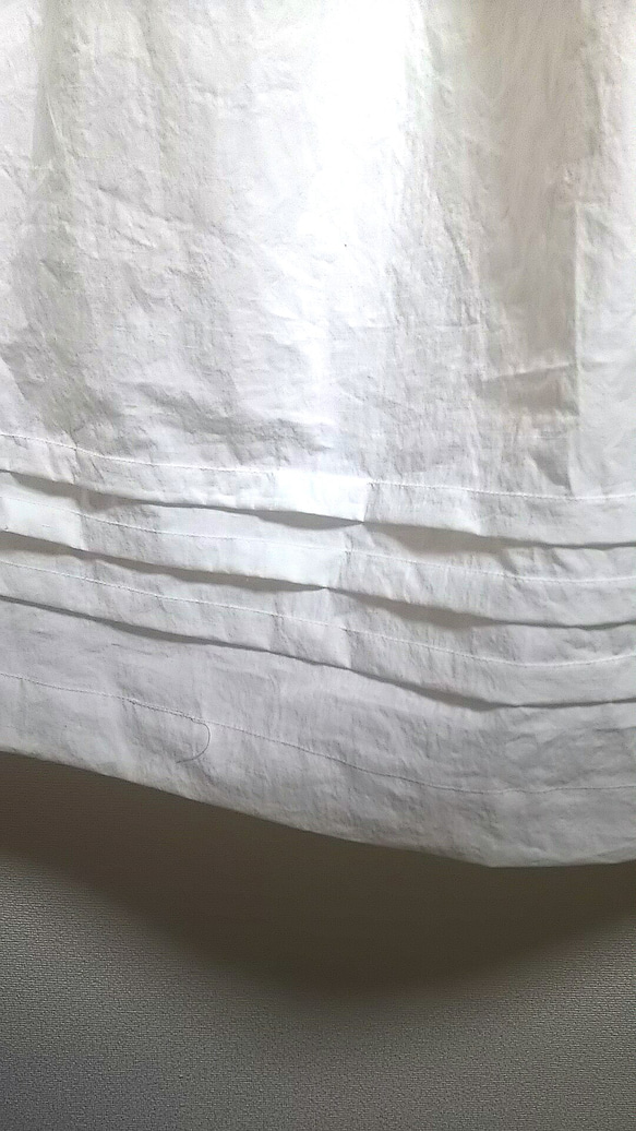【送料無料】ジャブジャブ洗える
白いスカート
ワッシャー加工のコットン素材 3枚目の画像