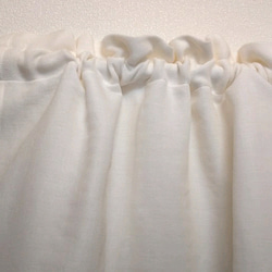 再販Wガーゼのカフェカーテン 裾モチーフレース付き 3枚目の画像