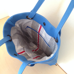 スモッキングトート０３・ブルー＊受注制作 3枚目の画像