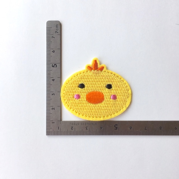 【送料84円／お試し４個セット】ワッペン　アップリケ（アイロンワッペン　刺繍　猫　カエル　ワニ　ひよこ） 8枚目の画像