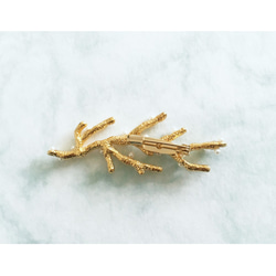 A twig-like coral-like "tsubu-tsubu" pearl broach 第3張的照片