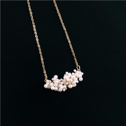"Tsubu-tsubu" pearl beads and gold necklace 第2張的照片