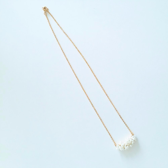 "Tsubu-tsubu" pearl beads and gold necklace 第3張的照片