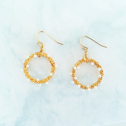 "tsubu-tsubu" Circle Gold Earrings 第2張的照片