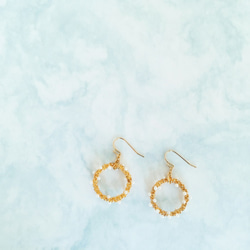 "tsubu-tsubu" Circle Gold Earrings 第3張的照片