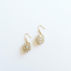 "Tsubu-tsubu" Hook Earrings-A 第6張的照片