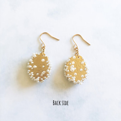 "Tsubu-tsubu" pearl beads Hook Earrings-B 第7張的照片