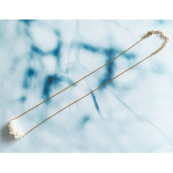 "Tsubu-tsubu" pearl beads and gold necklace 碎珍珠珠和金項鍊 第4張的照片
