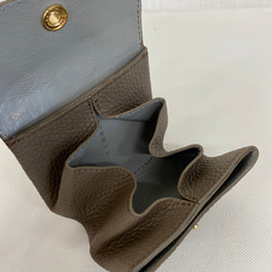 トリヨンクレマンス使用 ドイツホックミニ財布 エトープ 3枚目の画像