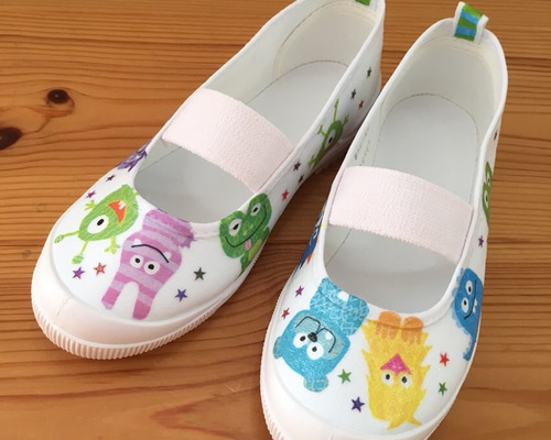 オーダー用♥上履きデコパージュ オーダー☆モンスター柄デコパージュ上履き 靴 K＊Smama 通販