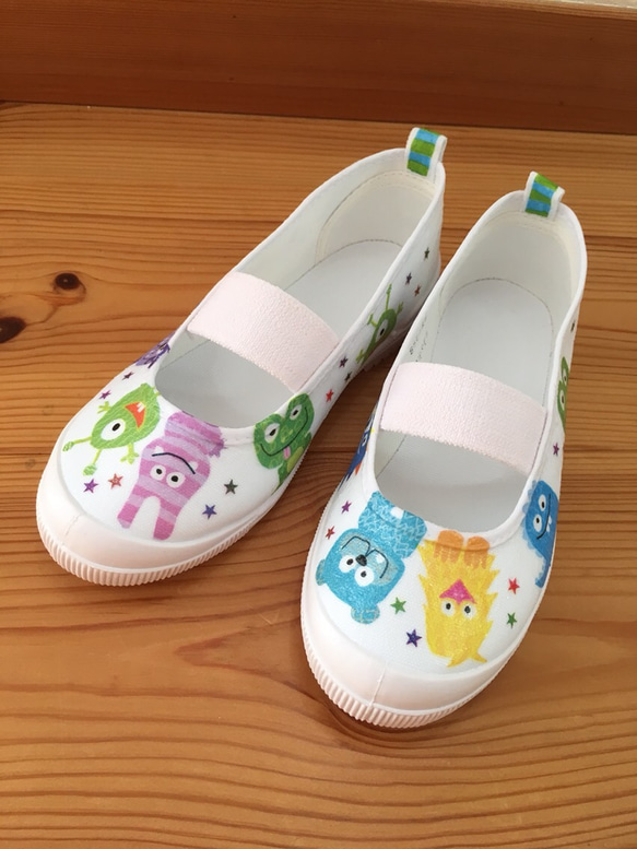 オーダー♡デコパージュ上履き オーダー☆モンスター柄デコパージュ上履き 靴 K＊Smama 通販