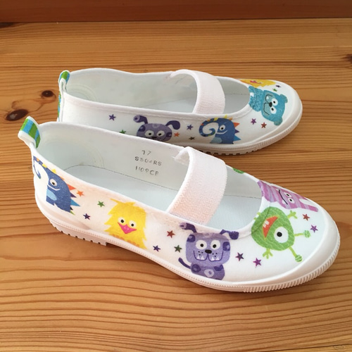 オーダー☆モンスター柄デコパージュ上履き 靴 K＊Smama 通販