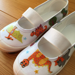 入園・入学 オーダー☆数字柄デコパージュ上履き・上靴 靴 K＊Smama