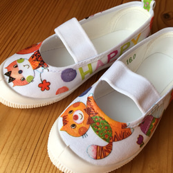 サイズ14センチからオーダー☆デコパージュ上履き 靴 K＊Smama 通販