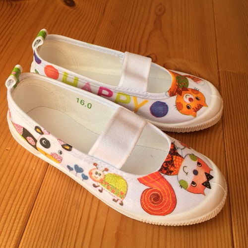 サイズ14センチからオーダー☆デコパージュ上履き 靴 K＊Smama 通販