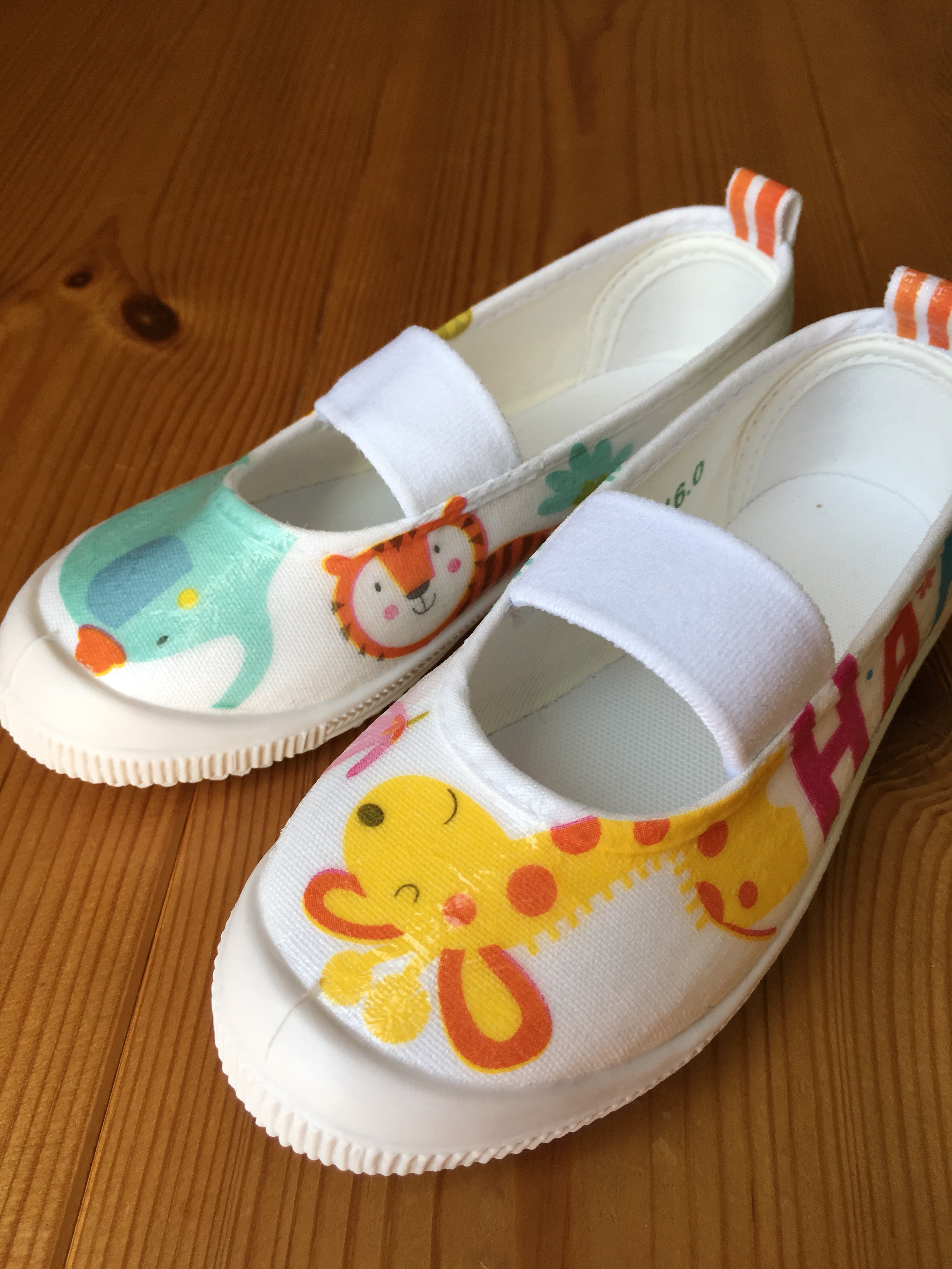 オーダー☆さくらんぼ柄デコパージュ上履き・上靴 靴 K＊Smama