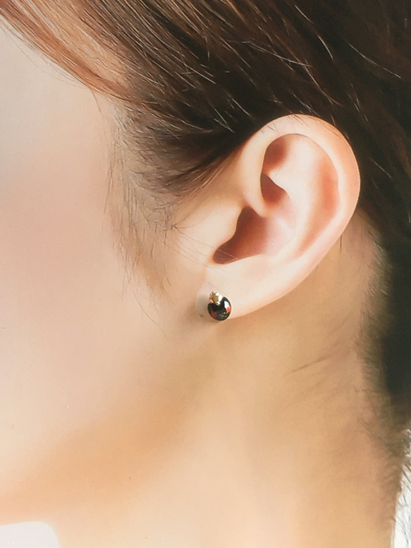 【銀景泰藍】娜美瓢蟲耳環（一隻耳朵） 第2張的照片