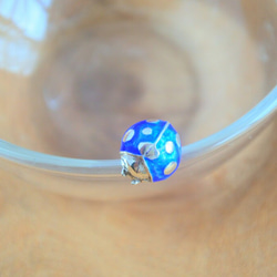 【銀色景泰藍】藍色七星天堂耳環（一對） 第1張的照片