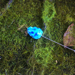 【銀景泰藍】藍蛙帽針（斑紋） 第2張的照片